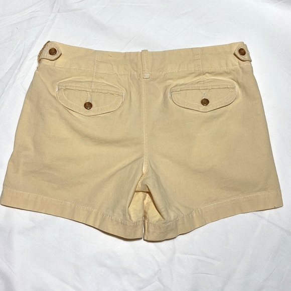 Old Navy Creamy Yellow twill Shorts. Size 8. Button Detail on Waist. Like New. - Picture 2 of 7